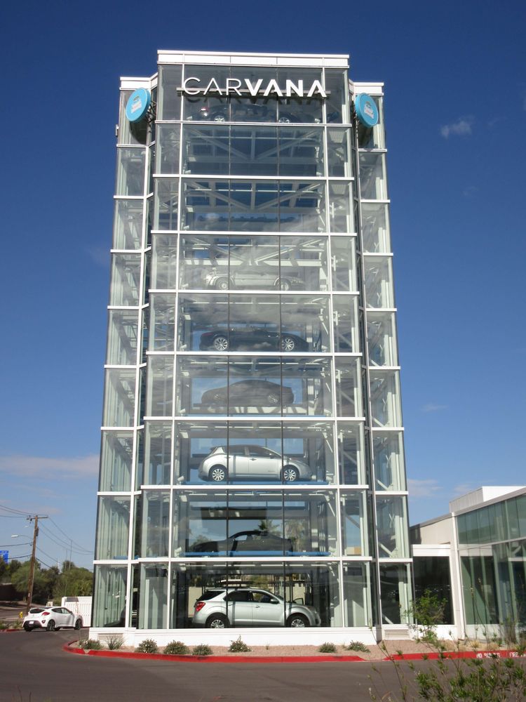 One of Carvana Co's iconic car vending machines